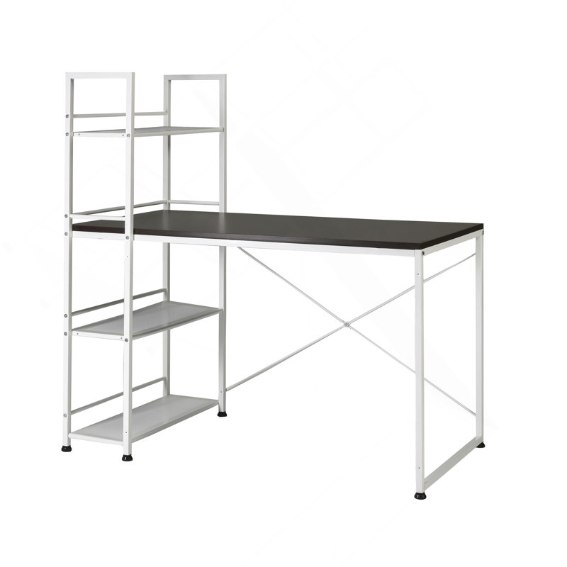 Bureau réversible en bois Smart Workstation blanc / brun