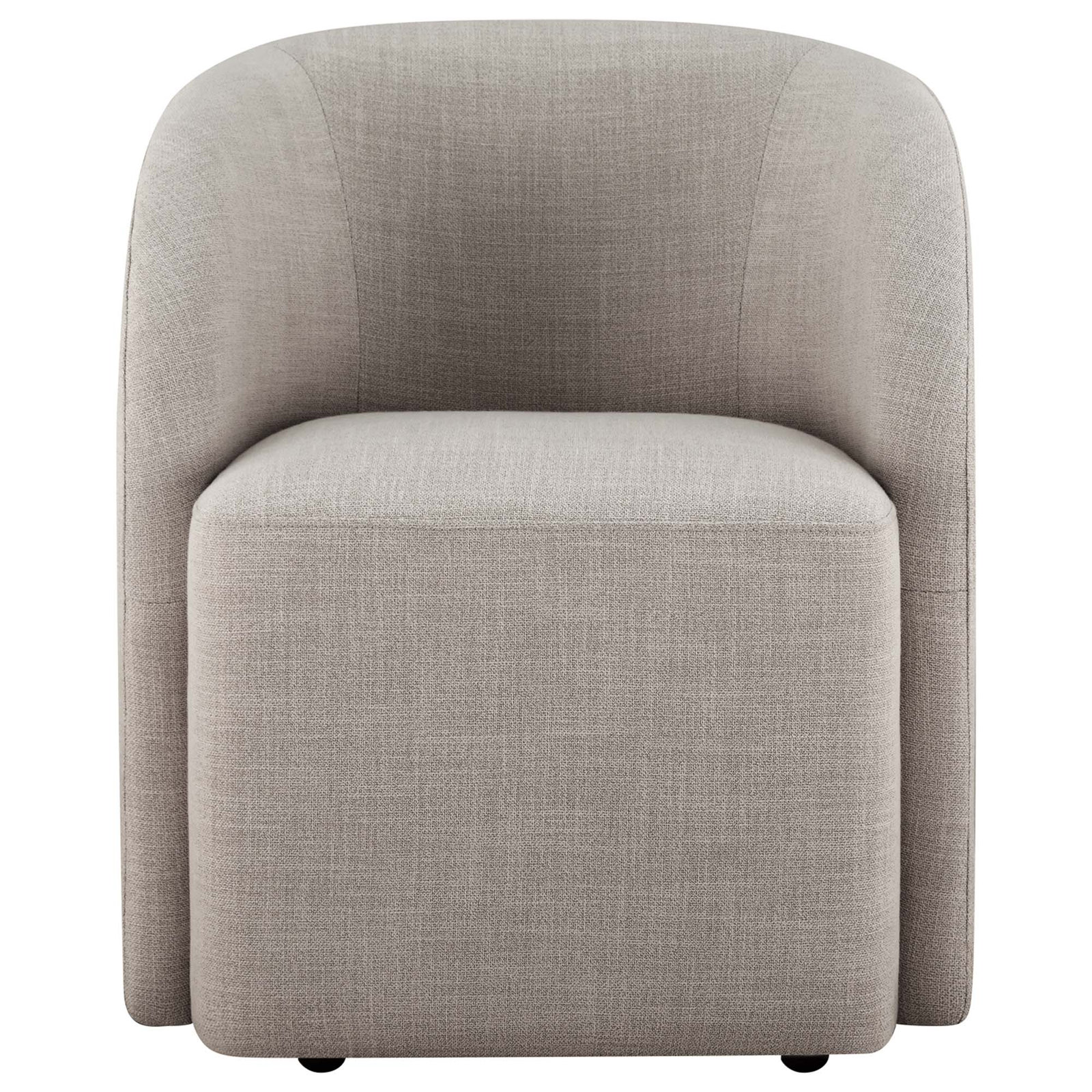 Frankie Caster Dining Chair, Effie Flax Performance Linen