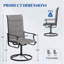 6 chaises de patio pivotantes pour l'extérieur 6 pièces, chaises de patio à cadre en métal rotatif à 360 ° avec tissu Teslin épaissi, chaises de terrasse pour l'extérieur avec accoudoirs pour terrasse et cour arrière-1380251050