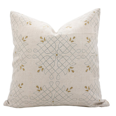 Coussins décoratifs faits à la main à motif de blocs de chambre à coucher et de canapé de style campagnard 16 x 16 pouces Fabcline - Alpana