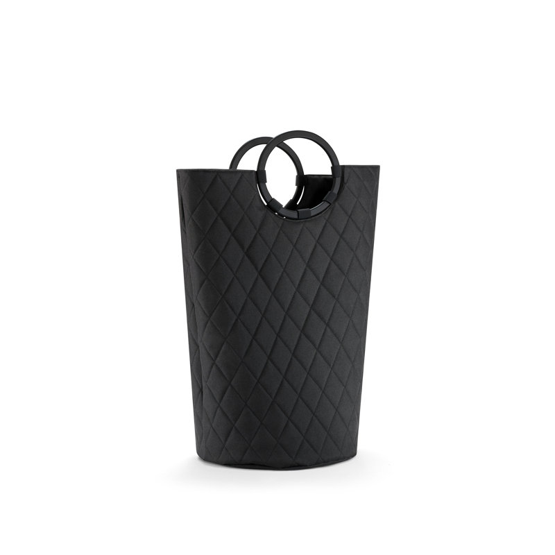 Brayden Studio Recycled Polyester Fabric Decorative Basket, 30 L, Black