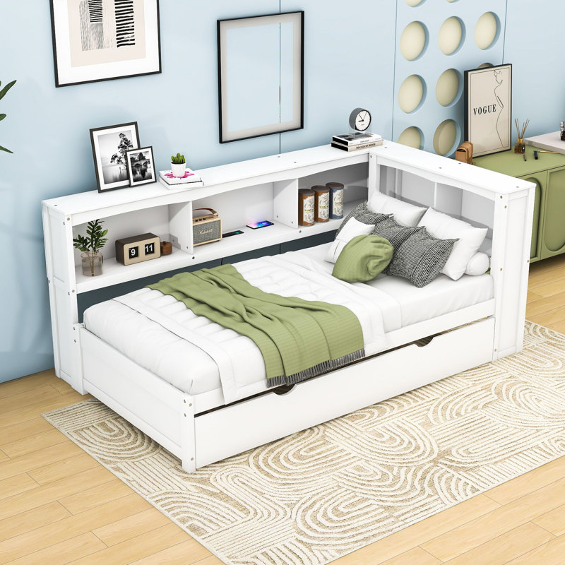 Herlef Twin Daybed with Trundle, White