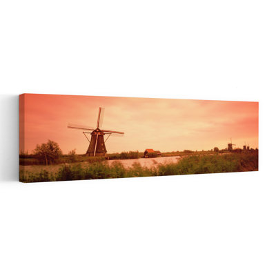 Windmill, Kinderdigk, Netherlands Abstract Contemporary Architecture Landscape Wall Art