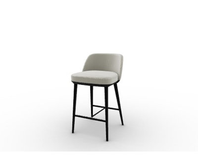 Tabouret de vestibule avec assise rembourrée et base en bois