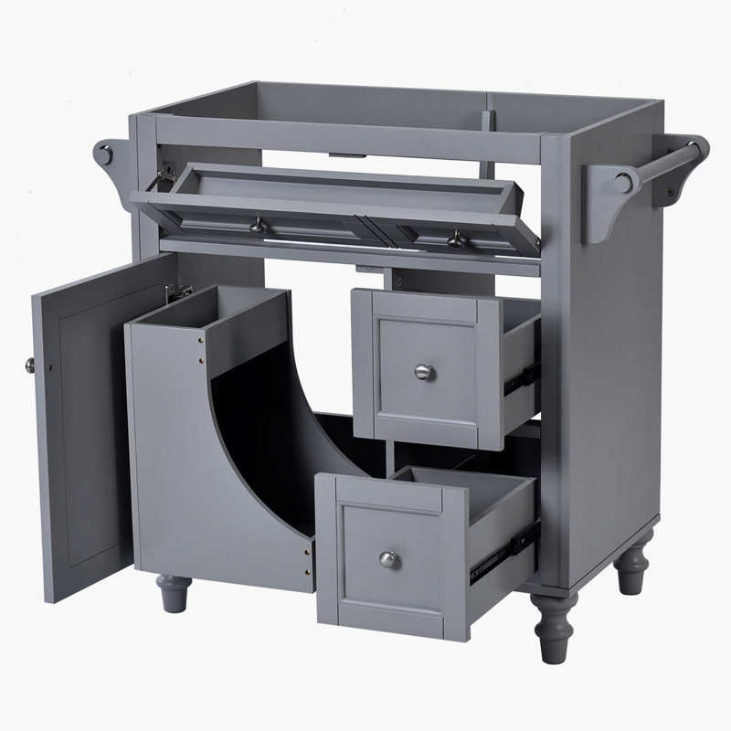 Meuble-lavabo de 30 po sans lavabo supérieur, gris, Gris
