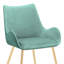 Fauteuil rembourré bleu sarcelle - Pieds dorés, confortable et stable, idéal pour une chambre, résistant aux taches, convient également au salon.