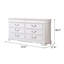 Commode 6 tiroirs l 53,6 po blanche