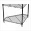 Tablette de coin robuste à 6 niveaux, grille métallique ajustable, noir | Chrome | Fer + plastique-122577458