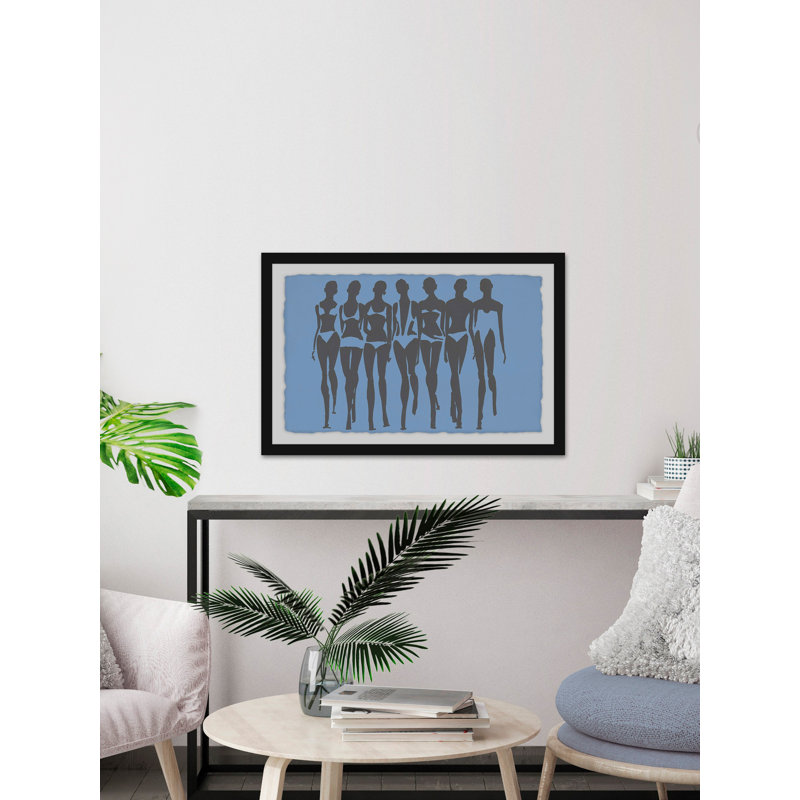 Bikini Style III 1 Piece Single Picture Frame Painting, 61cm H x 91cm W x 4cm D