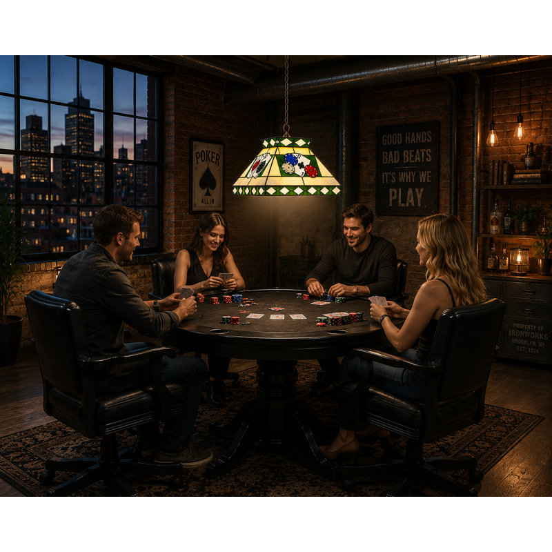 Cleitus 2-Light Pool Table Lights Geometric Pendant By RAM Game Room