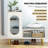 Storage Bench with Glass Doors and Shelves-1676394585