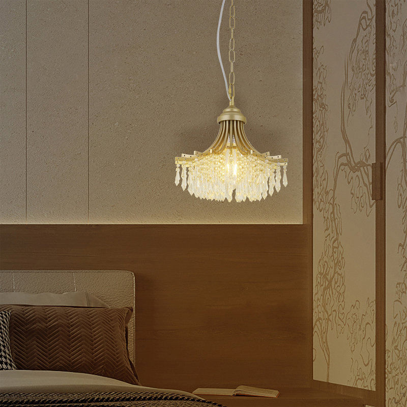 Lustre suspendu en forme de ventilateur 11,75 "Dia X 10" H