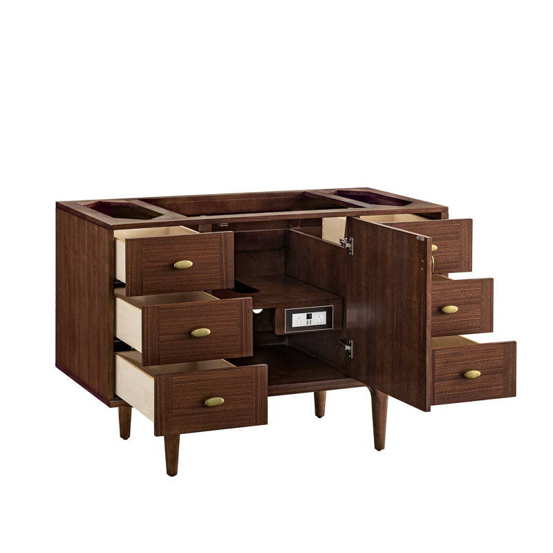 48'' Single Bathroom Vanity with Top, Carrara White, 8" Widespread