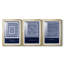 Indigo Tile IV - Impression encadrée sur mesure de qualité supérieure mate - 3 pièces