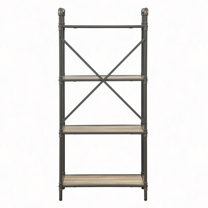 Bibliothèque à 4 niveaux, (4 tablettes) H 49,5 po x l 26,5 po x P 14,5 po