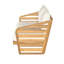 Ensemble de causeuse et table basse en bois d'acacia royal, beige