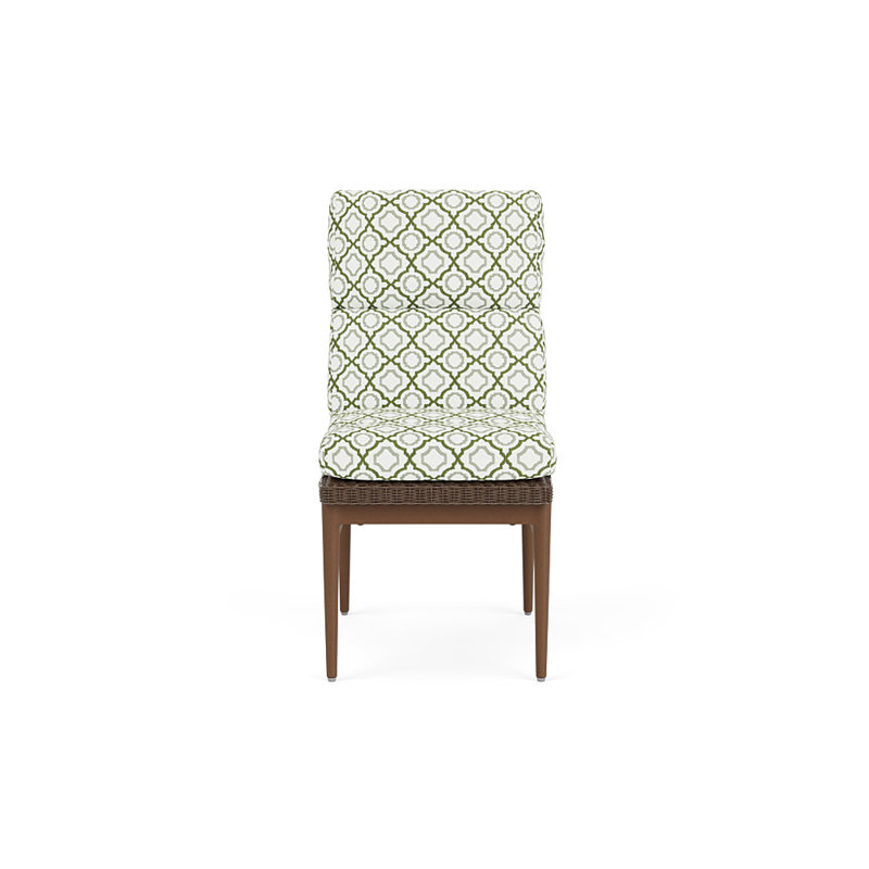 Cascade Outdoor Dining Side Chair, Savannah Green, Bark
