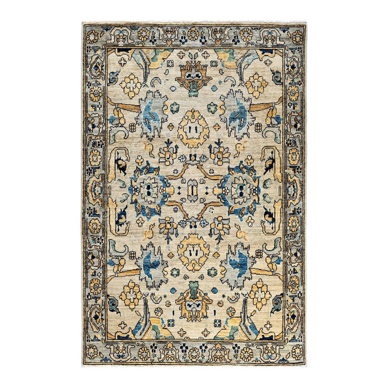 Serapi One-of-a-Kind 4' 0" X 5' 11" Hand Knotted Area Rug