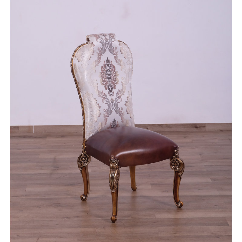Leather Dining Chair, Parisian Bronze