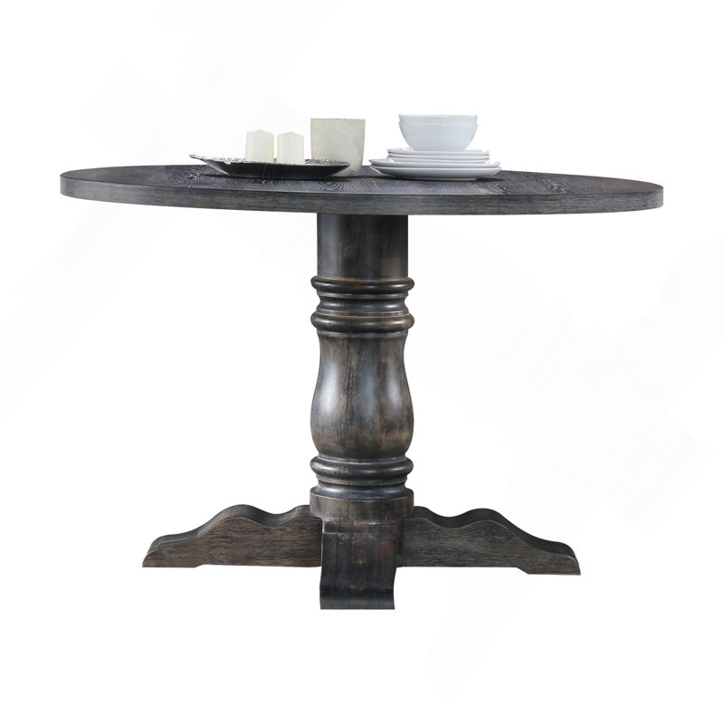 Gray Weathered Finish Dining Table
