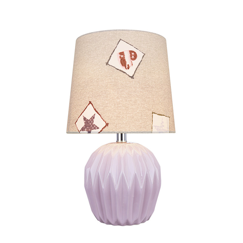 Lampe de table mauve clair 14,25 po Sarafina