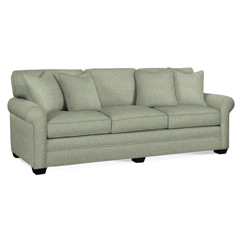 Bedford Sofa, Black, Green Performance Fabric; 0851-54