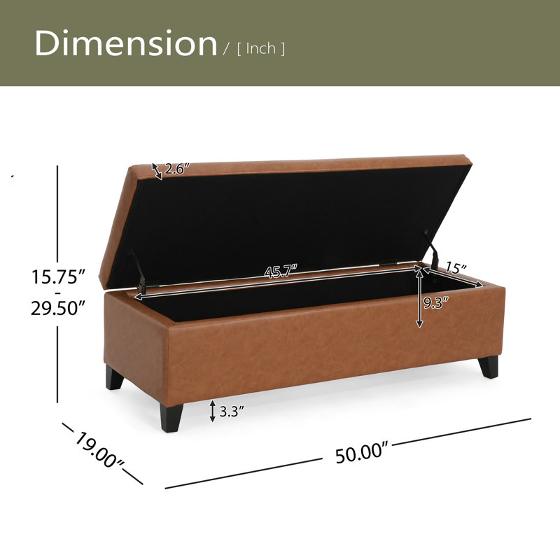 OTTOMAN HARTFORD STORAGE, Marron clair