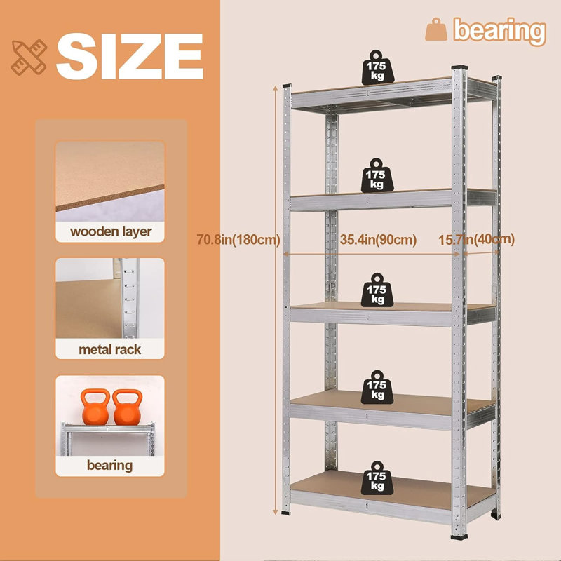 Bilyue 35.4 " W Shelving Unit