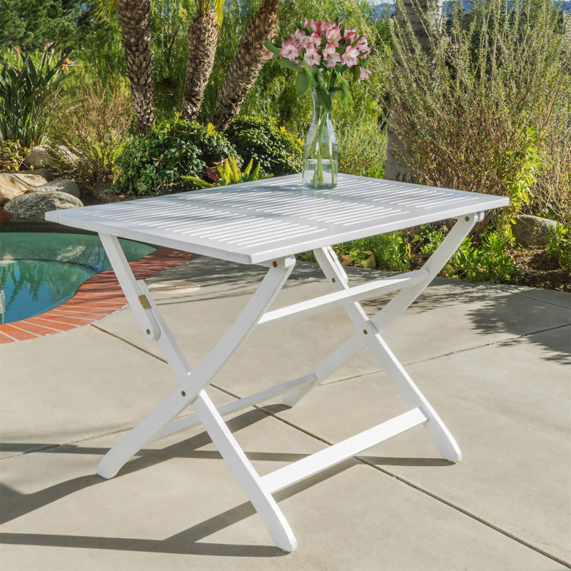 Table pliable 43,5 "Positano (table incluse seulement), Blanc