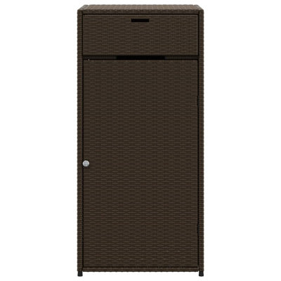 Garden Storage Cabinet 55X55x111 Cm Poly Rattan