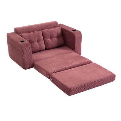 Canapé-lit convertible, canapé-lit double extensible, canapé-lit convertible 2 en 1, canapé-lit escamotable avec coussins pour le salon de la chambre à coucher