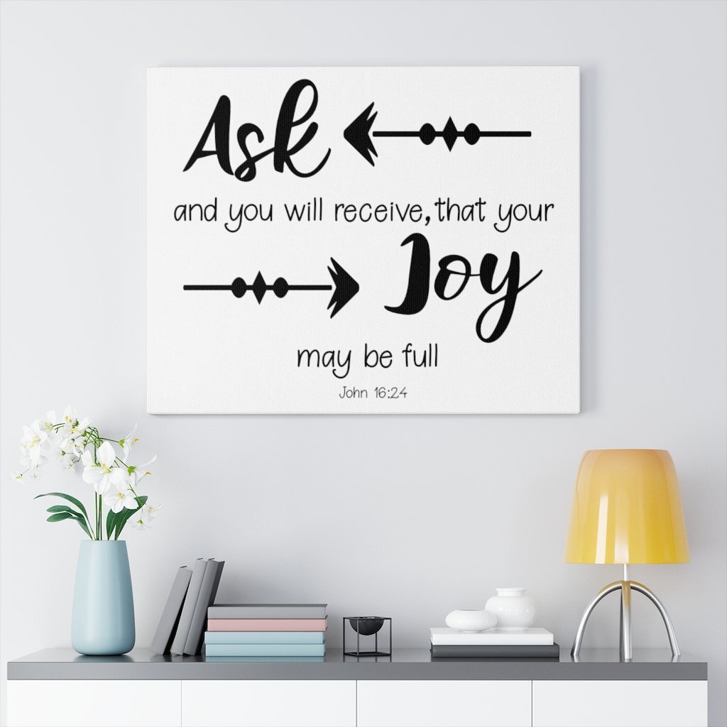 Express Your Love Gifts Scripture Canvas Joy May Be Full John 16:24  Christian Wall Art Bible Verse Print Ready To Hang-3421981 - Wayfair Canada