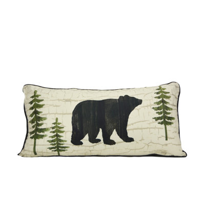 Donna Sharp Painted Bear Rectangle Throw Pillow