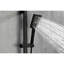 Douchette à main en acier inoxydable noir mat, barre coulissante de 28 pouces, boyau de 59 pouces, hauteur réglable, réglages de jet fonctionnels pour la détente et utilisation de chaise réglable avec plusieurs modes de bain,-126125310