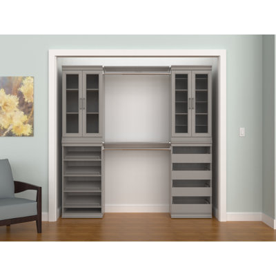 Système de rangement modulaire l 69 po - l 91 po avec portes