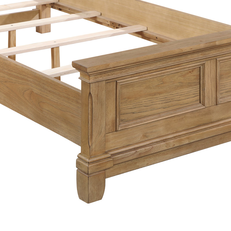 Sunstone Wood Twin Size Panel Bed, Natural, Twin