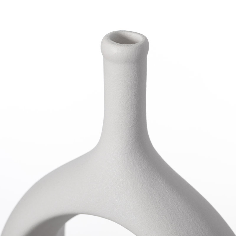Tamberg Ceramic Table Vase, 9.5" H x 6.5" W x 2.5" D