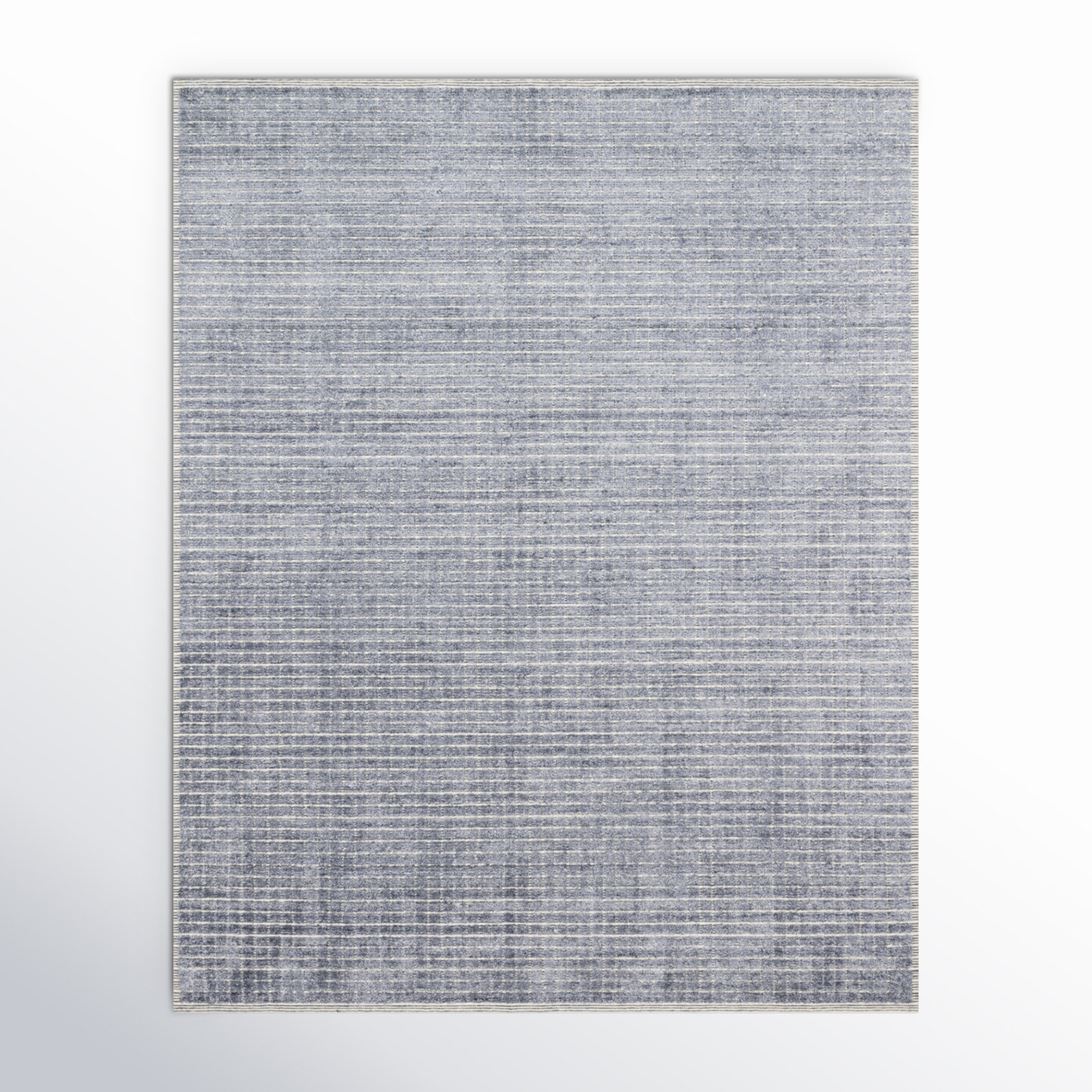 Shenade Denim Hand-Woven Geometric Rug, Rectangle 9'6" x 13'6"