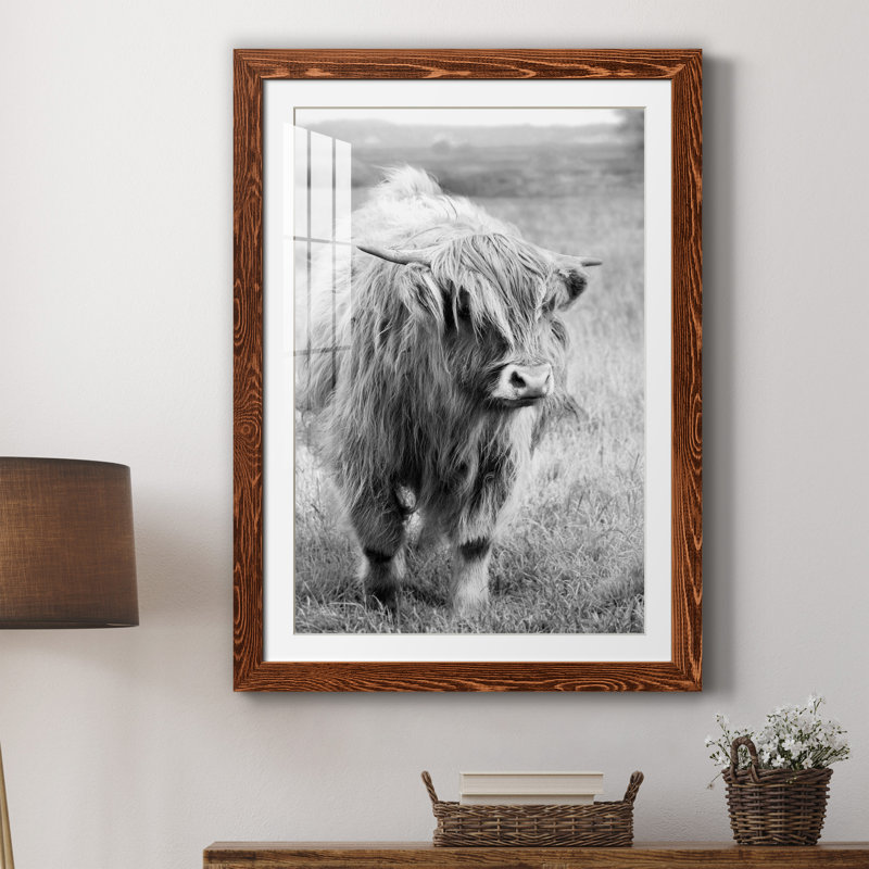 Gretna Green Highland - Photographie avec cadre photo, H 31 po x l 44 po x P 1 po, Toile avec cadre érable