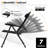 2 Pieces Patio Adjustable Folding Recliner Chairs With 7 Level Adjustable Backrest