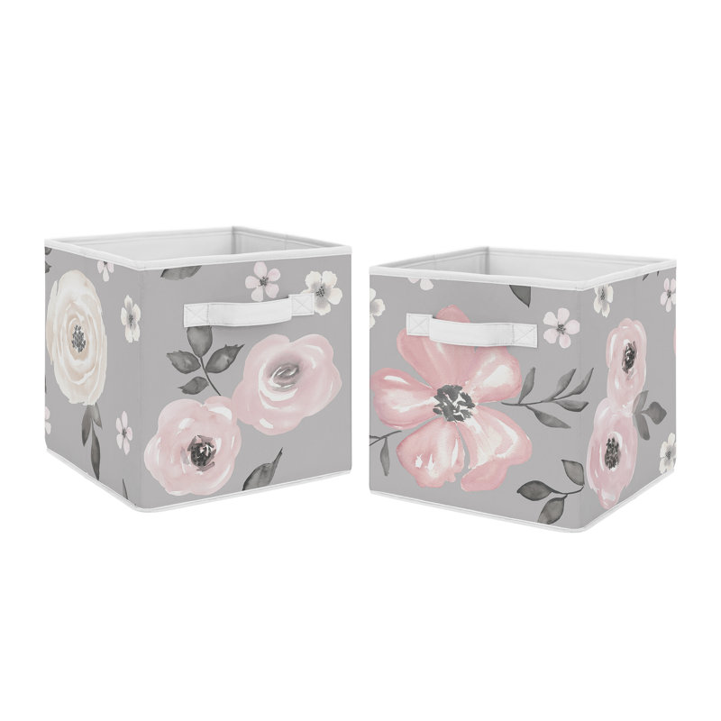 Floral Fabric Bin Set