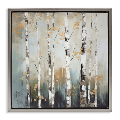 "Autumn Birch Impressions", art mural encadré par Irena Orlov