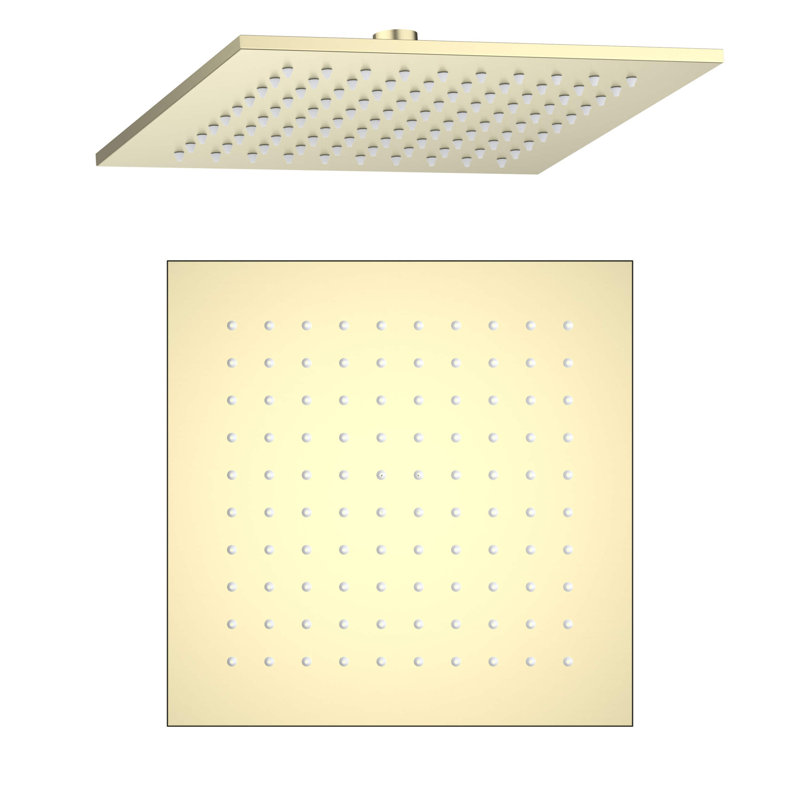 Rain Adjustable Shower Head 1.75 GPM GPM, Brushed Gold