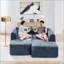 Canapé modulaire Cloud avec méridienne en L, canapé modulaire, rembourré pour le salon et la chambre à coucher, aucun assemblage requis-1964599347