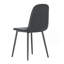 Ensemble de chaises de salle à manger modernes et minimalistes noires - six chaises par boîte, stables et confortables. Chaises d'appoint rembourrées de style Mid-Century moderne, chaises en forme de cuillère avec pieds en métal noir.