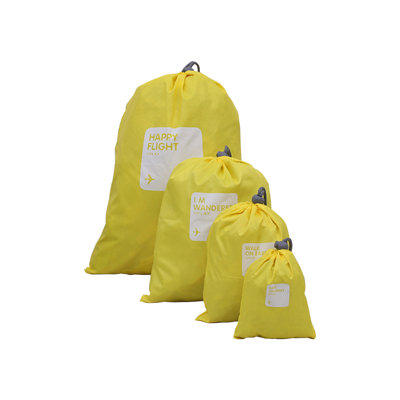 Backpack Travel Drawstring Bag Set - 4 Items Great For Organizing Luggage And Packing Reasons