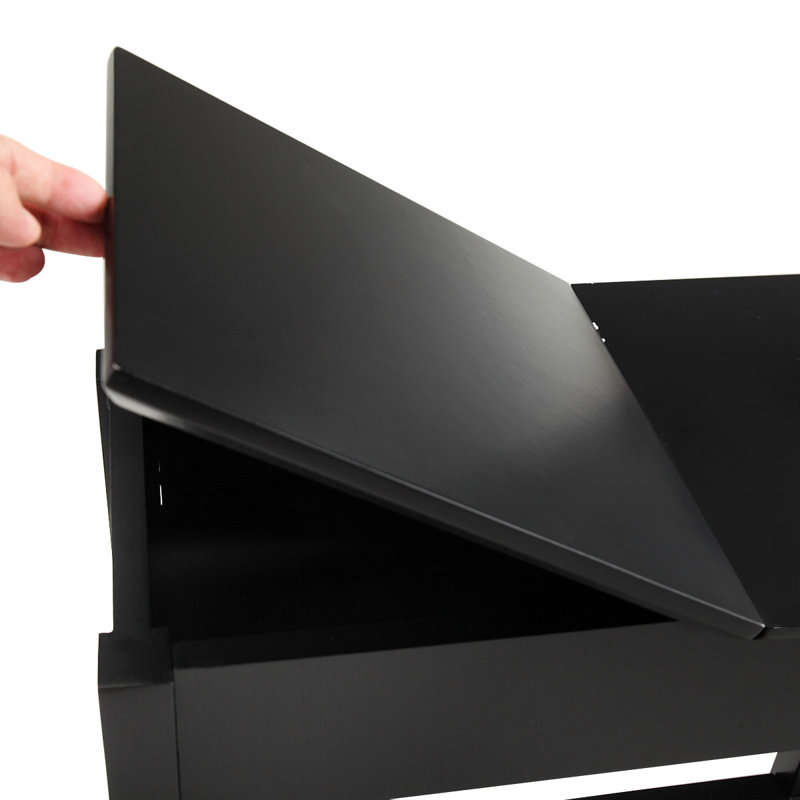 22.75-inch American Style Simple Square Storage Flip Table (black)