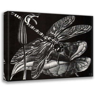 «Dragonfly» par M.C.Escher, toile tendue avec châssis
