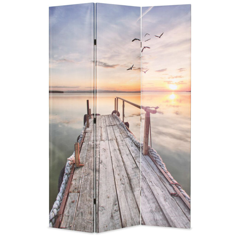 Tyndall 180cm H Folding Room Divider, 180cm H x 120cm W