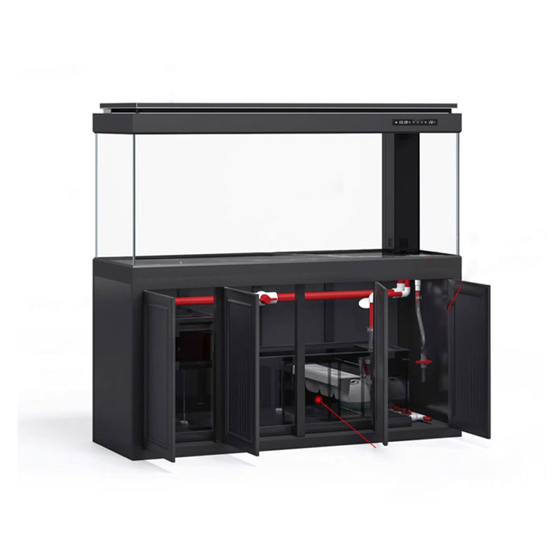 Black Minimalist Rectangular Eco Aquarium Tank